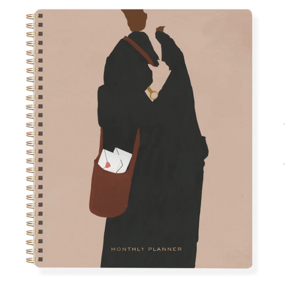 Megan Galante non-dated monthly planner-12 month-pocket & tab-divider-152 pg-NWT